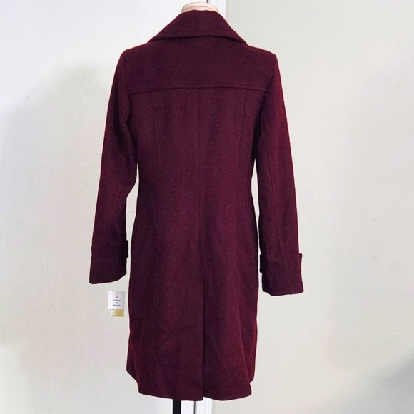 Michael Kors Peacoat Wool Blend Double Breasted Coat - Picture 6 of 13